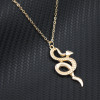 N-7460 Fashion Gold Layered Necklace for Women Rhinestone Dragon Heart Pendant  Choker Chain Necklaces