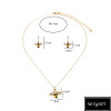 N-7461 Korean Fashion Cartoon cute Animal insect bee earrings necklace Sets for women Girl weddings party Jewelry sets