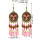 E-6011 7Colors Ethnic Bohemain Acrylic Beads Long Tassel Earrings for Women Carved Flower Indian Party Jewelry Gift