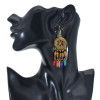 E-6011 7Colors Ethnic Bohemain Acrylic Beads Long Tassel Earrings for Women Carved Flower Indian Party Jewelry Gift
