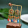 E-6011 Ethnic Bohemain Acrylic Beads Long Tassel Earrings for Women Carved Flower Indian Party Jewelry Gift