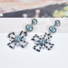 E-6013 Fashion Vintage Cute Rainbow Crystal Rhinestone Pearl Heart Seed Beaded Eye Drop Earrings for Women Jewelry