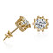 E-6017 Sparkling Rhinestones Stud Earrings for Women Elegant Crystal Simple Earrings