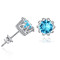 E-6017 Sparkling Rhinestones Stud Earrings for Women Elegant Crystal Simple Earrings