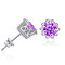 E-6017 Sparkling Rhinestones Stud Earrings for Women Elegant Crystal Simple Earrings