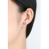 E-6017 Sparkling Rhinestones Stud Earrings for Women Elegant Crystal Simple Earrings