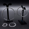 E-6020 Fashion Full Crystal Rhinestone Big Round Circle Hoop Statement Earrings for Women Cocktail Party Jewelry Gift
