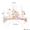 F-0846 Bridal butterfly Feather Headband Crystal Rhinestones Gold Tiara Queens Princess Crown for Women Girls Wedding Birthday