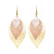 E-6021 Hollow Leaf Dangle Earrings for Women Bohemian Lightweight Tassel  Drop Earrings