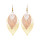 E-6021 Hollow Leaf Dangle Earrings for Women Bohemian Lightweight Tassel  Drop Earrings