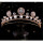 F-0852 Luxury Bridal Pearl Headband Shiny Crystal Rhinestones Gold Silver Tiara Queens Princess Crown for Women Girls Wedding Birthday Jewelry