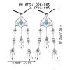 F-0853 Bohemian Vintage Metal turquoise Tassel Statement Hair Clips Party Indian Jewelry Hair Accessories