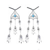 F-0853 Bohemian Vintage Metal turquoise Tassel Statement Hair Clips Party Indian Jewelry Hair Accessories