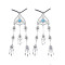 F-0853 Bohemian Vintage Metal turquoise Tassel Statement Hair Clips Party Indian Jewelry Hair Accessories