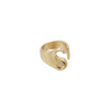 R-1540 New Trendy A-Z Letter Gold Metal Adjustable Open Rings for Women Initials Name Alphabet Female Party Fashion Jewelry