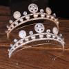 F-0852 Luxury Bridal Pearl Headband Shiny Crystal Rhinestones Gold Silver Tiara Queens Princess Crown for Women Girls Wedding Birthday Jewelry