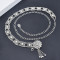 N-7469 Bohemian Vintage Silver Tassel Bells Body Chain for Women Indian Ethnic Dance Waist Chain