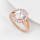 R-1541 Rose Gold Rings for Women Sparkly Rhinestone Rings for Engagement Jewelry Gift