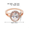 R-1541 Rose Gold Rings for Women Sparkly Rhinestone Rings for Engagement Jewelry Gift