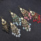 E-6025 Fashion Bohemian Personality Beaded Tassel Exaggerated Crystal Teardrop Earrings For Woman Girls Party Jewelry