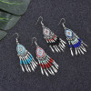 E-6029 Fashion bohemian personality beaded tassels exaggerated rice bead earrings women wedding party jewelry gifts