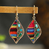 E-6028 Ethnic Bohemian Rhinestone Rope Woven Drop Dangle Earrings for Women Festival Party Jewelry Gift