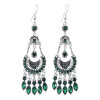 E-6032 Vintage Bohemian Ethnic Dangle Earrings for Women Colorful Rhinestone Tassel Gypsy Earrings