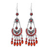 E-6032 Vintage Bohemian Ethnic Dangle Earrings for Women Colorful Rhinestone Tassel Gypsy Earrings