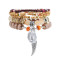 B-1096 5Pcs/Set Bohemian Acrylic Beads Wings Tassel Statement Bracelets for Women Ethnic Party Jewelry