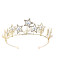 F-0856 Romantic Crystal Pearl Star Shape Crowns & Earrings Sets for Women Bridal Wedding Hair Accessories