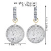 E-6040 New Ins Gold Silver Alloy Portrait Relief Baroque Rhinestone Earrings for Women Lady Wedding Party Jewelry
