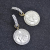 E-6040 New Ins Gold Silver Alloy Portrait Relief Baroque Rhinestone Earrings for Women Lady Wedding Party Jewelry