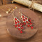 E-6042 Bohemian Personality Beaded Tassel Exaggerated Crystal Teardrop Earrings For Women Girls Party Jewelry