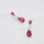N-7471 Luxury White Gold Plated Red Zircon Necklaces Earring Sets Bridal Wedding Party Jewelry Sets