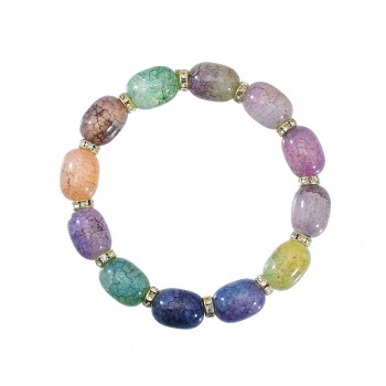 B-1097 Four colors bohemian acrylic beads tassel bracelet, ladies fashion gemstone bracelet
