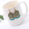 E-6049 Ethnic Boho Style Earrings Women's Resin Beads Long Tassel Earrings Party Jewelry Gifts