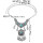 N-7473 Vintage Silver Metal Geometric Turquoise Red Blue Stone Pendant Necklaces for Women Bohemian Party Jewelry Gift