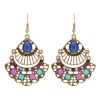 E-6054 Vintage multicolor alloy tassel dangle earrings, suitable for bohemian Indian party women’s jewelry