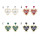 E-6060 Fashion Evil Eye Heart Dangle Earrings for Women Girls Colorful Rhinestone Imitation Pearls Stud Earrings