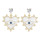 E-6060 Fashion Evil Eye Heart Dangle Earrings for Women Girls Colorful Rhinestone Imitation Pearls Stud Earrings