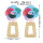 E-6064 Romantic Flower Geometric Drop Earrings for Women Bohemian Summer Holiday Party Jewelry Gift