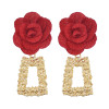 E-6064 Romantic Flower Geometric Drop Earrings for Women Bohemian Summer Holiday Party Jewelry Gift