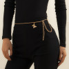 N-7475 Butterfly Pendant Waist Chain  for Women Gold Silver Body Chain Minimalist Body Belt Dance Party