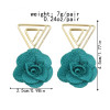 E-6065 Fashion Flower Geometric Drop Earrings for Women Bohemian Summer Holiday Party Jewelry Gift