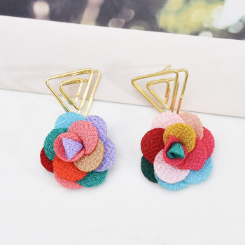 E-6065 Fashion Flower Geometric Drop Earrings for Women Bohemian Summer Holiday Party Jewelry Gift
