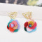 E-6065 Fashion Flower Geometric Drop Earrings for Women Bohemian Summer Holiday Party Jewelry Gift