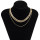 N-7477 Personalized Double Necklace Sports and Leisure Style Clavicle Chain Metal Thick Necklace Simple Short Chain