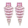 E-6066 Multi color geometric gem pendant earrings are suitable for women's Bohemian summer party jewelry gifts