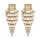 E-6066 Multi color geometric gem pendant earrings are suitable for women's Bohemian summer party jewelry gifts