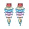 E-6066 Multi color geometric gem pendant earrings are suitable for women's Bohemian summer party jewelry gifts